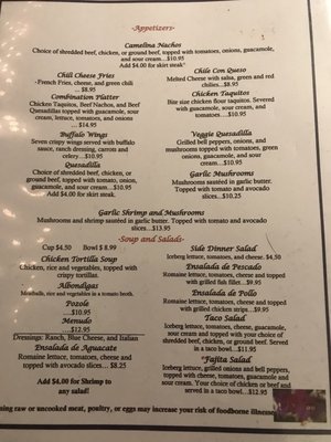 Menu photo 5 Las Camelinas Salida, CO
