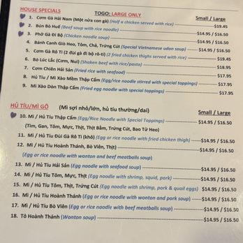 Ghien Mi Go - Menu - Noodles Near Me - Westminster, California
