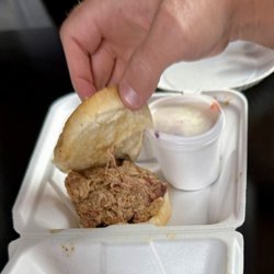 Firehole Bar-B-Que - Sweet juicy tender pulled pork, with a side of slaw