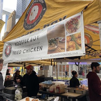 Rooster Boy - a group of people at a food stand - Chicken Shop Near Me - Brooklyn, New York