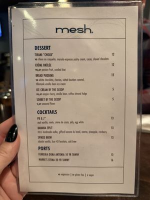 Menu photo 2 Mesh Restaurant Indianapolis, IN Menu photo 2 Mesh Restaurant Indianapolis, IN