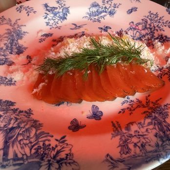 Fet-Fisk - Ora King salmon gravlax with cultured butter, and cured egg yolk - Desserts Near Me - Pittsburgh, Pennsylvania