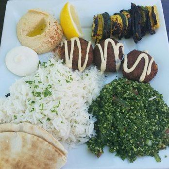 Sidewalk Grill - Falafel Veggie plate - Mediterranean Near Me - Los Angeles, California