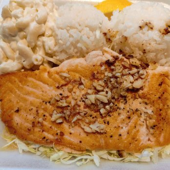One Plus One Drive Inn - Salmon with Butter Garlic... Excellent texture and taste! - Chinese Near Me - Honolulu, Hawaii One Plus One Drive Inn - Salmon with Butter Garlic... Excellent texture and taste! - Chinese Near Me - Honolulu, Hawaii