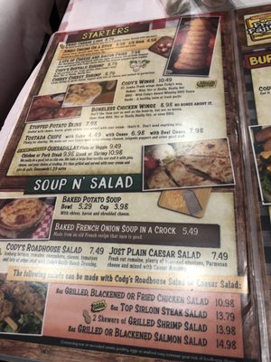 Menu photo 6 Cody's Original Roadhouse Sebring, FL