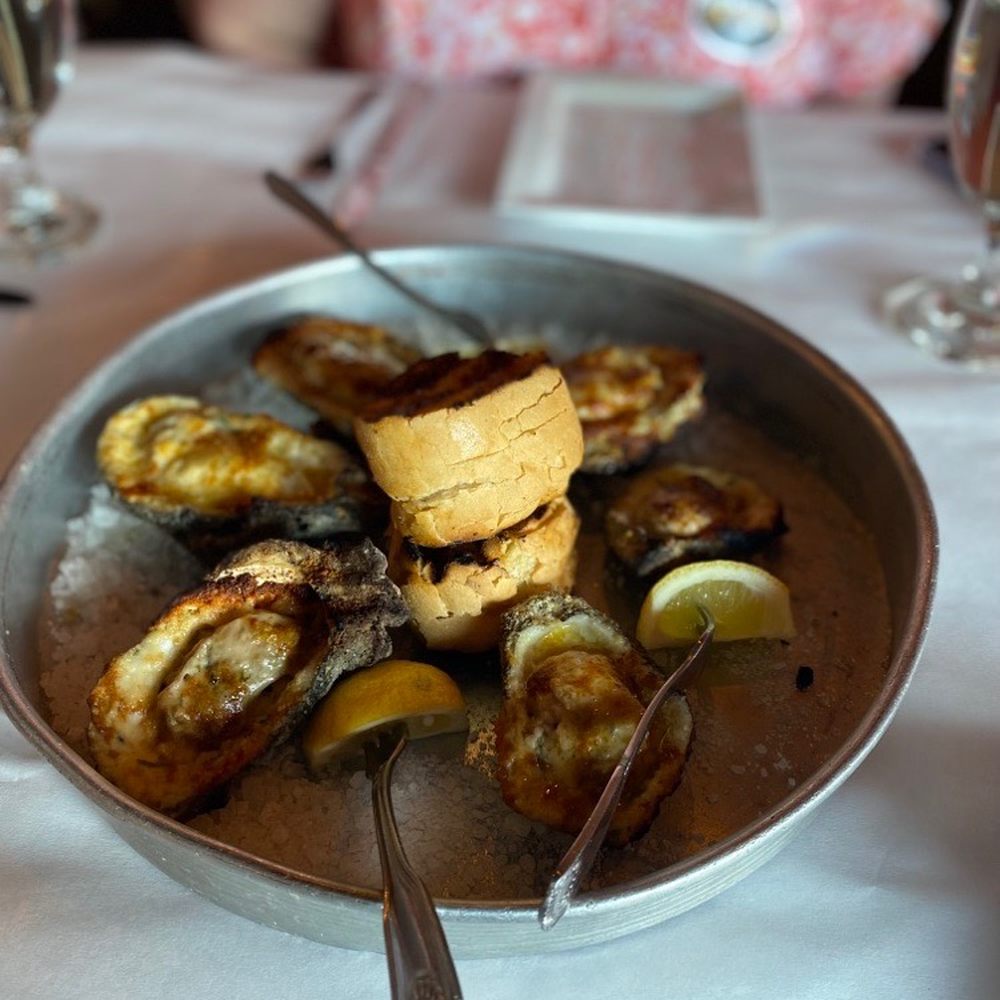 New Orleans Secrets Tours - Chargrilled Oysters from Basin Restaurant - Food Tours Near Me New Orleans Secrets Tours - Chargrilled Oysters from Basin Restaurant - Food Tours Near Me