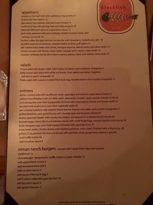 Menu photo 5 Blackfish Truro, MA