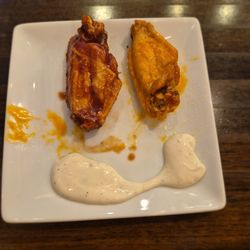 Gionino's Pizzeria of Wooster - My wings that I had, that i made into a smiley face. (I had way more than the two)