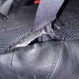 Ripped backpack strap Ripped backpack strap