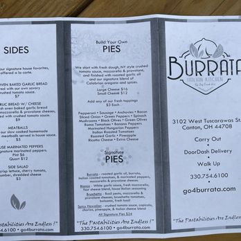 Burrata Italian Kitchen - Menu - Pizza Near Me - Canton, Ohio Burrata Italian Kitchen - Menu - Pizza Near Me - Canton, Ohio