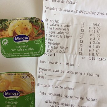 Café Nicola - 1 euro for each piece of bread, and 1.90 euro for each packet of butter. - Portuguese Near Me - Lisbon, 11