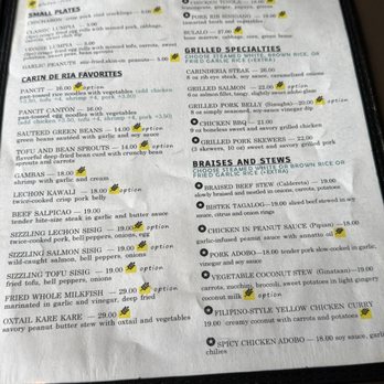CARiN de RiA - Classic menu - Filipino Near Me - Encinitas, California CARiN de RiA - Classic menu - Filipino Near Me - Encinitas, California
