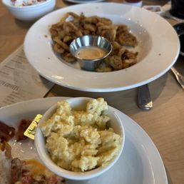Meals came out at different intervals- with the appetizer brought out at the end of the meal