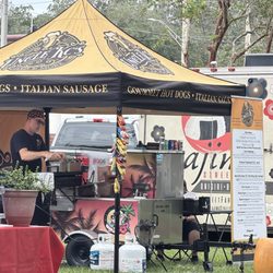 Orange Park Farmers' & Arts Market - We got a brat and an Italian sausage today.