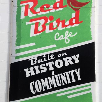 Red Bird Cafe Mural - Red Bird Cafe mural by Alexandria Monik - Public Art Near Me - Dayton, Indiana