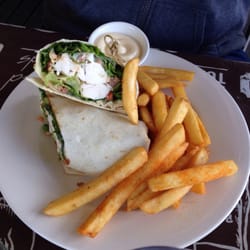 Road House Grill - Chicken Caesar salad wrap and chips