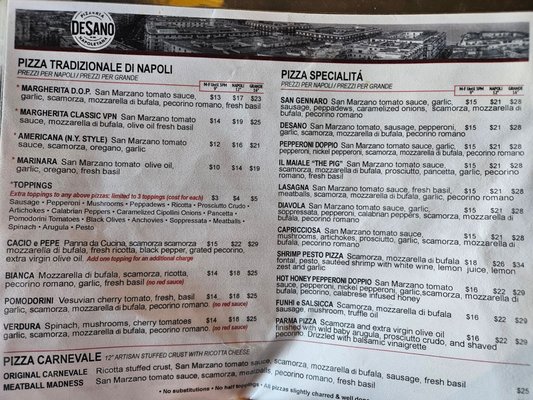 Menu photo 1 DeSano Pizzeria Napoletana Los Angeles, CA Menu photo 1 DeSano Pizzeria Napoletana Los Angeles, CA