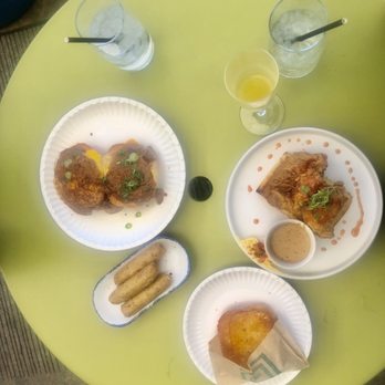 Unconventional Diner - Chicken & Waffles, Loaded Breakfast Biscuits, Chicken Sausage and Hash browns - Breakfast & Brunch Near Me - Washington, DC, District of Columbia