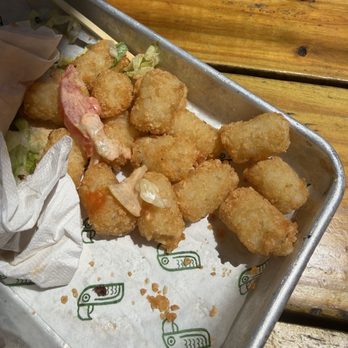 Green Cheek Beer Co. - Undercooked tater tots - Breweries Near Me - Costa Mesa, California
