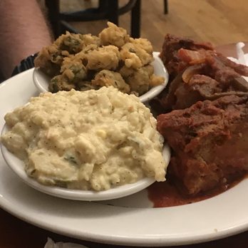 Amy Ruth's - Meat loaf, fried okra and potato salad - Southern Near Me - New York, New York