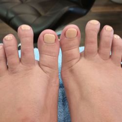 Envy Nails and Spa - Not great shaping or consistent polish. Lumpy and bumpy.