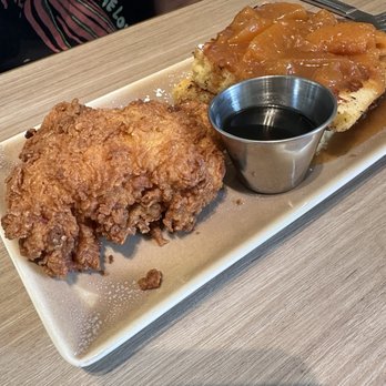 Dawn AM Eatery - French toast cornbread with fried chicken - Southern Near Me - Chicago, Illinois