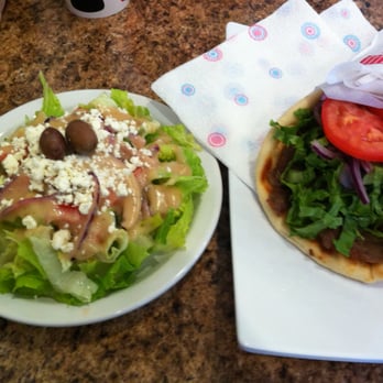 Gyro World - gyro combo with salad - Greek Near Me - Kirkland, Washington