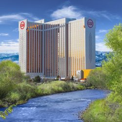 Grand Sierra Resort - View of Grand Sierra Resort from over the Truckee River in Spring