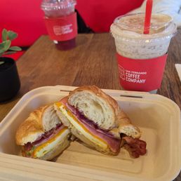 Cheddar egg Croissant (Bacon & Ham w/ a side of Chipotle aioli) Cheddar egg Croissant (Bacon & Ham w/ a side of Chipotle aioli)