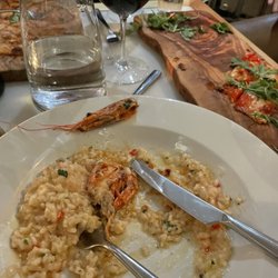 The Chelsea Cellar - Prawn Risotto and pizza