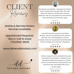 DD Nevada Notary - Client reviews.