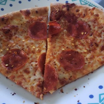 Domino's Pizza - This is what they gave me. 3 slices of pepperoni on each slice. Pitiful!!! - Pizza Near Me - Downers Grove, Illinois Domino's Pizza - This is what they gave me. 3 slices of pepperoni on each slice. Pitiful!!! - Pizza Near Me - Downers Grove, Illinois