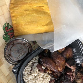 Dat Jerk Caribbean Chargrill - Jerk pork bowl and beef patty. - Caribbean Near Me - Glenarden, Maryland