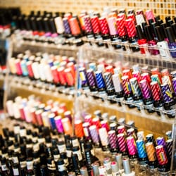 Nails & Co.'s large variety of gel polishes.