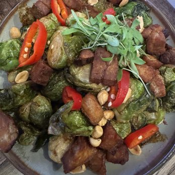 The Grove - Brussels sprouts with bacon - Bars Near Me - Pauma Valley, California The Grove - Brussels sprouts with bacon - Bars Near Me - Pauma Valley, California