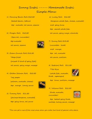 Menu photo 2 Sunny Sushi Orlando, FL