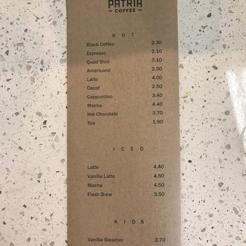 Patria Coffee Roasters - Menu! They don't have a menu on the wall. Maybe they're working on it..? - Coffee Roasteries Near Me - Compton, California Patria Coffee Roasters - Menu! They don't have a menu on the wall. Maybe they're working on it..? - Coffee Roasteries Near Me - Compton, California