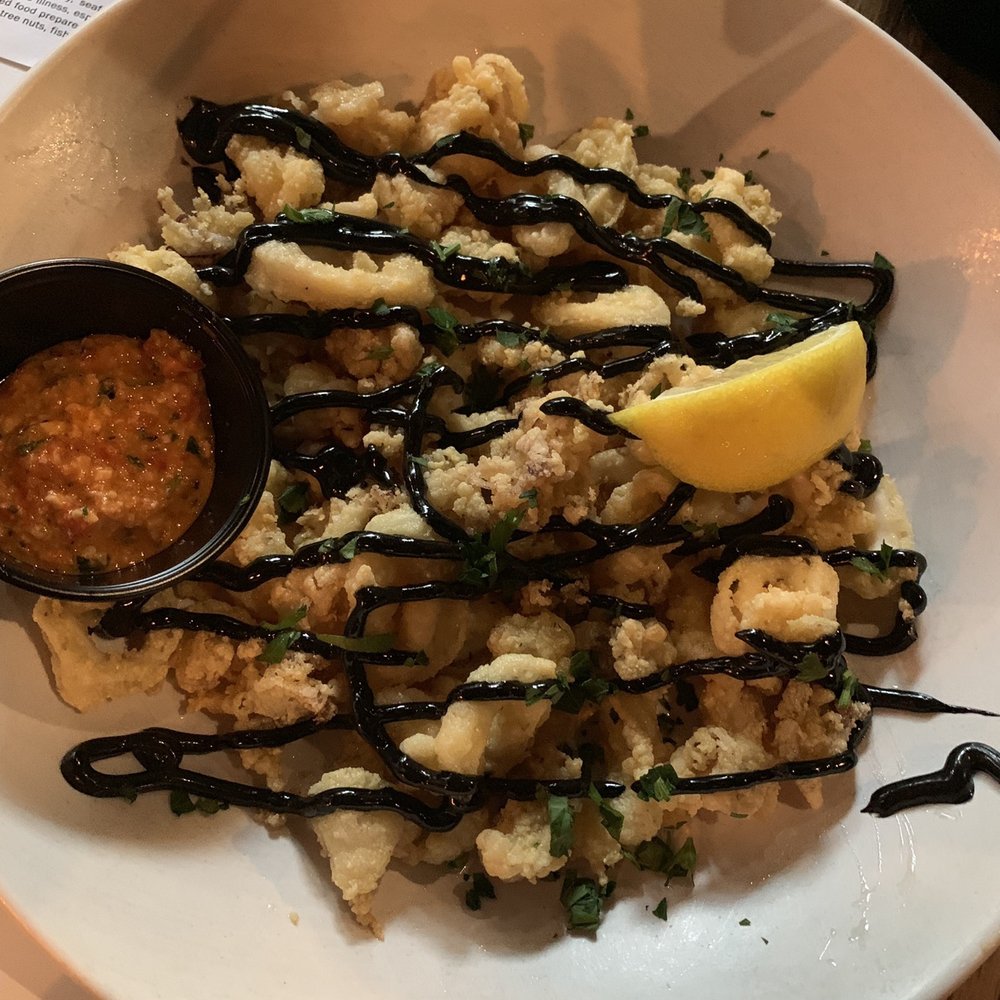 Squid Ink Eclectic Eats & Drinks - Fried Calamari with squid ink aioli - Gastropubs Near Me - Mobile, Alabama Squid Ink Eclectic Eats & Drinks - Fried Calamari with squid ink aioli - Gastropubs Near Me - Mobile, Alabama