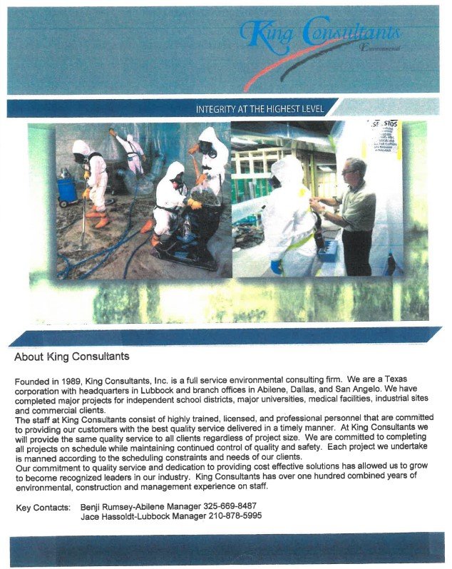 King Consultants - mold inspector in Lubbock, TX