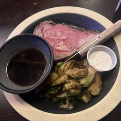 Blue Dog Saloon and Restaurant - Prime Rib with artichokes.