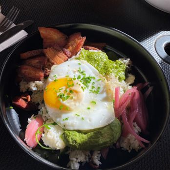 Eggspresso - pork rice bowl with sub white rice - Breakfast & Brunch Near Me - Fullerton, California Eggspresso - pork rice bowl with sub white rice - Breakfast & Brunch Near Me - Fullerton, California