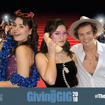 TapSnap 1184 - Lily and Madeleine made a guest appearance at The Giving Gig! - Photo Booth Rentals Near Me