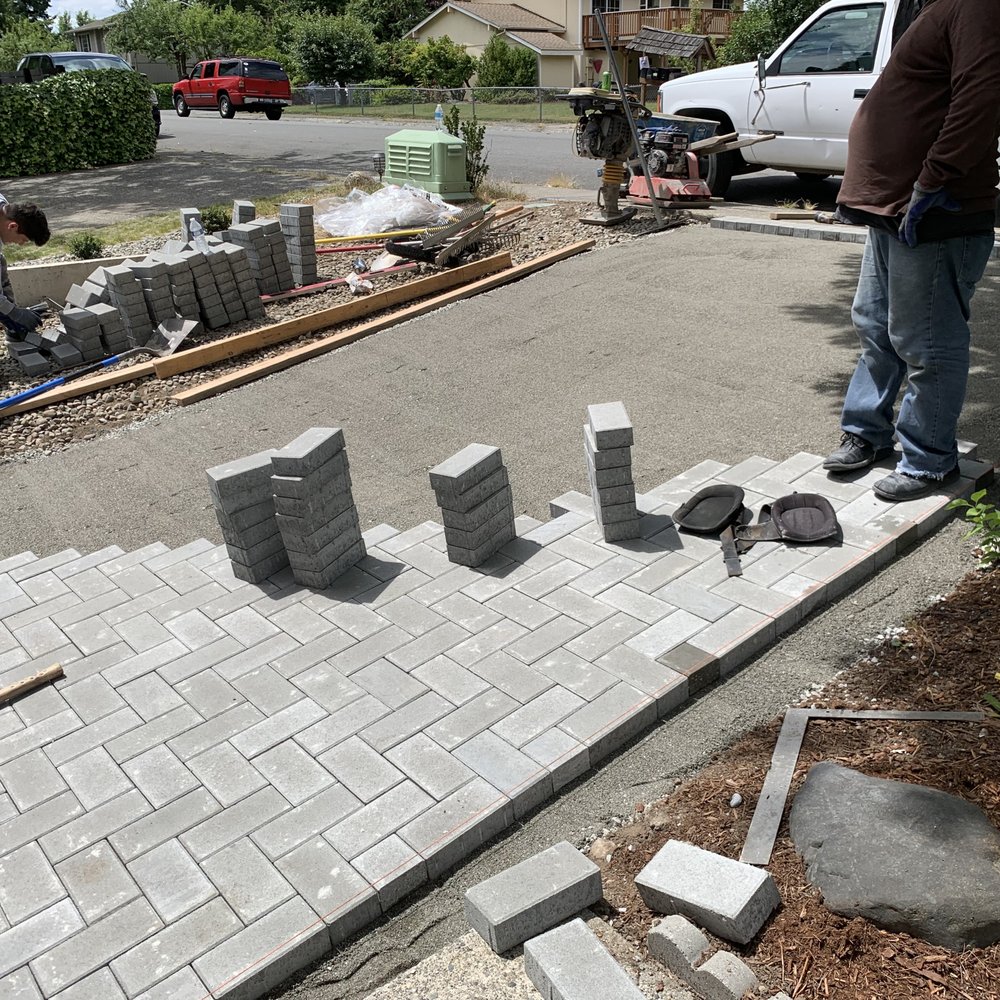 Seattle Eastside Pavers - Half way done - Masonry/Concrete Near Me