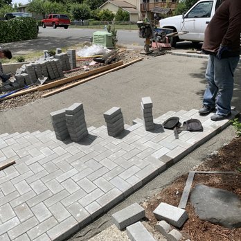 Seattle Eastside Pavers - Half way done - Masonry/Concrete Near Me