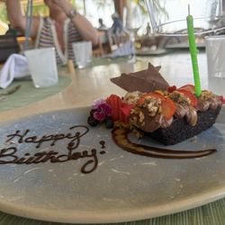 Encanto Beach Club Bar and Grill - My special birthday cake.