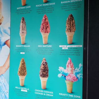 Sweet Jesus - Menu choices (September 2018). The Bounty Killah is vegan and they also have coconut and strawberry vegan softserve. - Desserts Near Me - Niagara Falls, Ontario