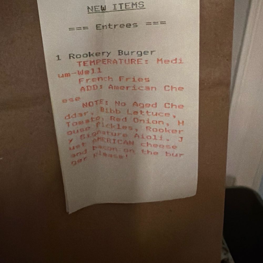 The Rookery Pub - Order stating American cheese only on the burger - Pubs Near Me - Swansea, Massachusetts