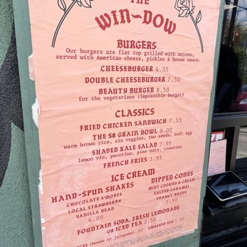 The Win-Dow Long Beach - menu - Burgers Near Me - Long Beach, California The Win-Dow Long Beach - menu - Burgers Near Me - Long Beach, California
