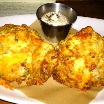 Manhattan Beach Post - bacon cheddar buttermilk biscuits with maple butter (this is crack folks) - New American Near Me - Manhattan Beach, California Manhattan Beach Post - bacon cheddar buttermilk biscuits with maple butter (this is crack folks) - New American Near Me - Manhattan Beach, California