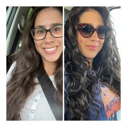 Hair by Courtney Smith - (Left) before Courtney, (Right) after my Deva Cut and transformation service